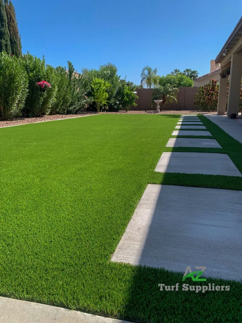 Beautiful backyard with turf